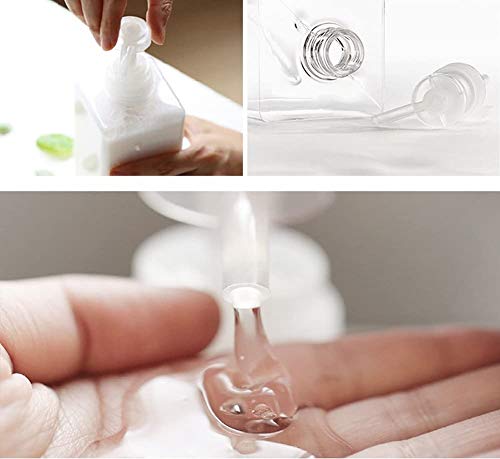 JiatuA Pump Bottle  Refillable Plastic Empty Lotion Soap Dispenser Liquid Container for Bathroom Shampoo and Body Wash  15oz/450ml Clear 2 Pack - Image 3